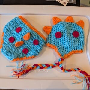 🦕 Newborn Photoshoot Crochet Outfit - Dinosaur